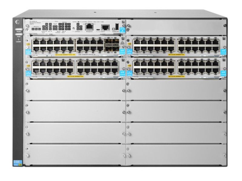 Hewlett Packard Enterprise 5412R 92GT PoE+ & 4-port SFP+ (No PSU) v3 zl2 Управляемый L3 Gigabit Ethernet (10/100/1000) Power over Ethernet (PoE) 7U Серый