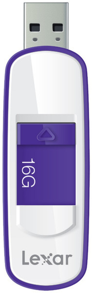 Lexar JumpDrive S75 16ГБ USB 3.0 (3.1 Gen 1) Type-A Фиолетовый, Белый USB флеш накопитель