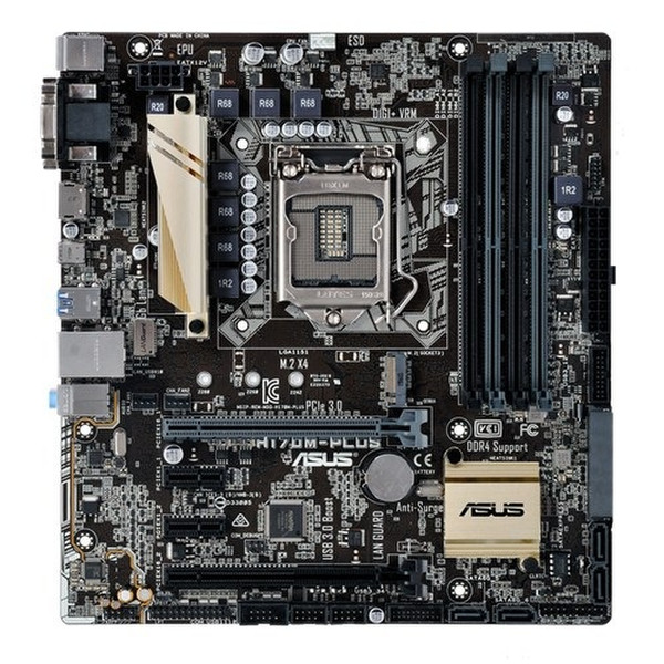ASUS H170M-PLUS Intel H170 LGA1151 Микро ATX материнская плата