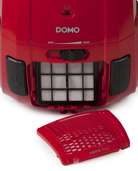 Domo DO7277S Cylinder vacuum cleaner 3L 900W B Red vacuum