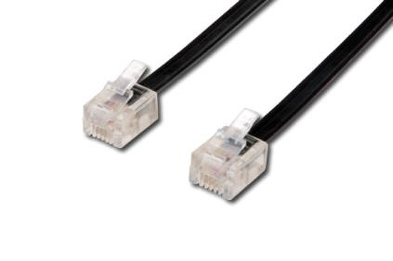 ASSMANN Electronic RJ11 - RJ11, 6m 6m Black telephony cable