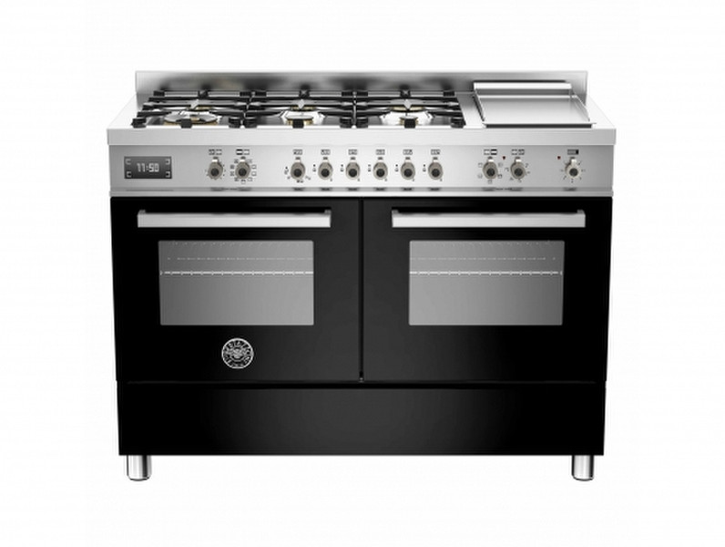 Bertazzoni PRO120 6G MFE D NE T Freestanding Combi hob A Black,Stainless steel cooker