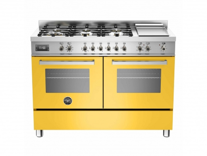 Bertazzoni PRO120 6G MFE D GI T Freestanding Combi hob A Stainless steel,Yellow cooker