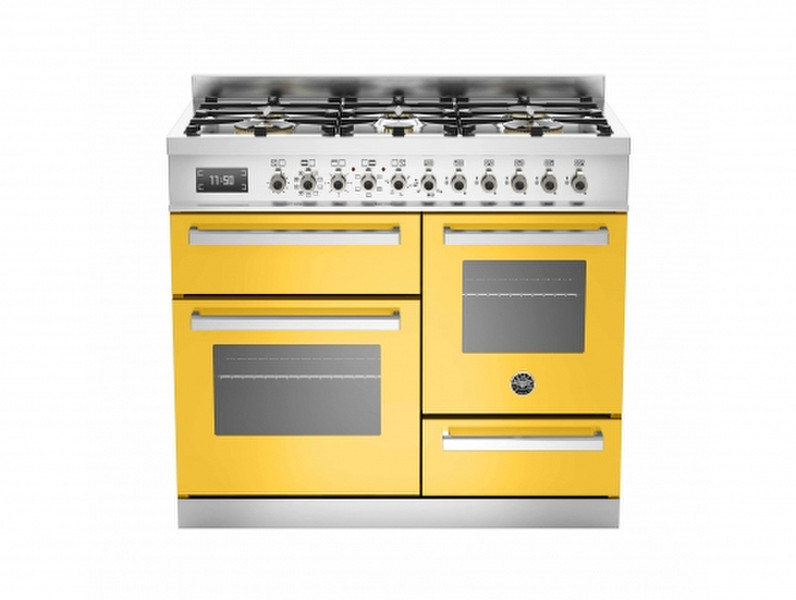 Bertazzoni PRO100 6 MFE T GI T Freestanding Gas hob A Stainless steel,Yellow cooker