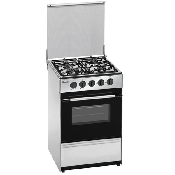 Meireles N 510 X Freistehend Gas hob A Schwarz, Edelstahl Küchenherd