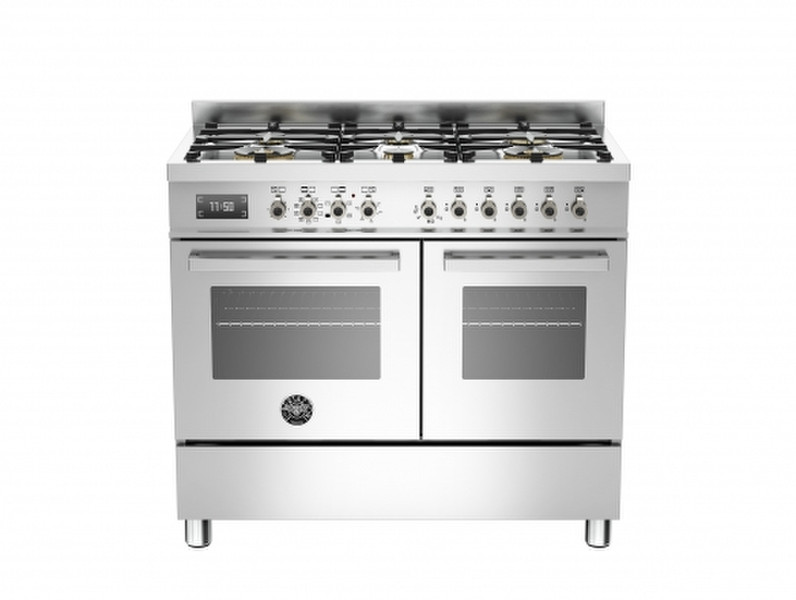 Bertazzoni PRO100 6 MFE D XT Отдельностоящий Gas hob A Нержавеющая сталь кухонная плита