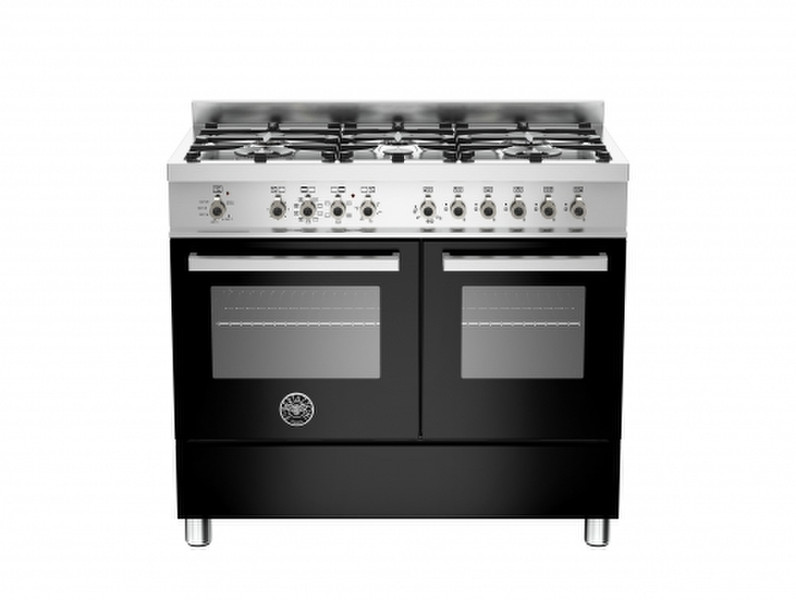 Bertazzoni PRO100 6 MFE D NE E Freistehend Gas hob A Schwarz, Edelstahl Küchenherd