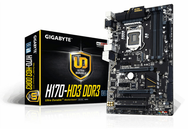 Gigabyte GA-H170-HD3 DDR3 Intel H170 LGA 1151 (Socket H4) ATX материнская плата