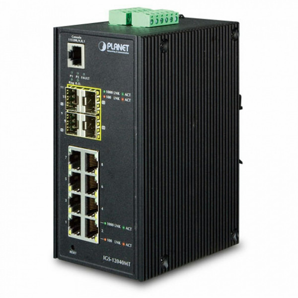 ASSMANN Electronic IGS-12040MT Управляемый L2 Gigabit Ethernet (10/100/1000) Черный сетевой коммутатор