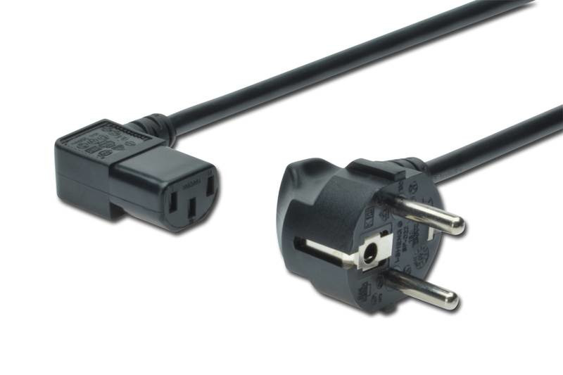 Digitus DK-440102-018-S 1.8m CEE7/7 Schuko C13 coupler Black power cable