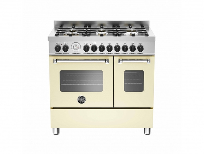 Bertazzoni MAS90 6 MFE D CR T Freistehend Gas hob A+ Edelstahl Küchenherd