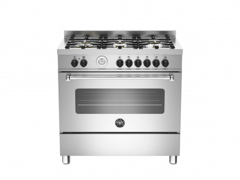 Bertazzoni MAS90 6 MFE S XT Freistehend Gas hob A Edelstahl Küchenherd