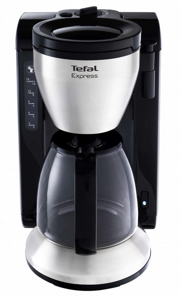 Tefal Express Freestanding Drip coffee maker 1.25L 15cups Black,Stainless steel