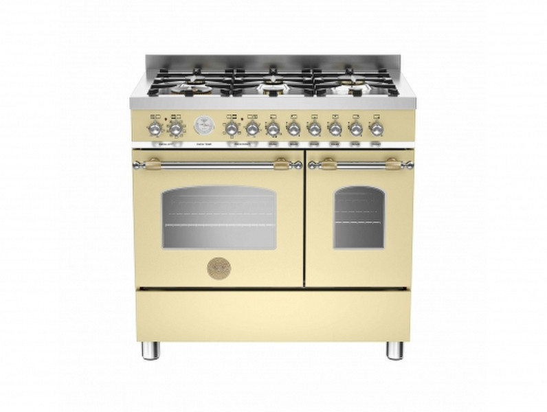 Bertazzoni HER90 6 MFE D CR T Отдельностоящий Gas hob A Нержавеющая сталь кухонная плита