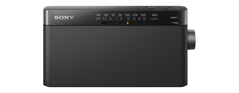Sony ICF-306 Портативный Аналоговый Черный радиоприемник