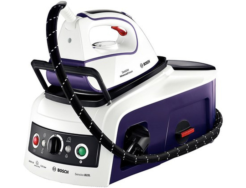 Bosch TDS2241 2800W 1.3L Ceranium soleplate Black,Purple,White steam ironing station