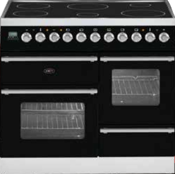 Boretti Linea Quadra I Freestanding Induction Black