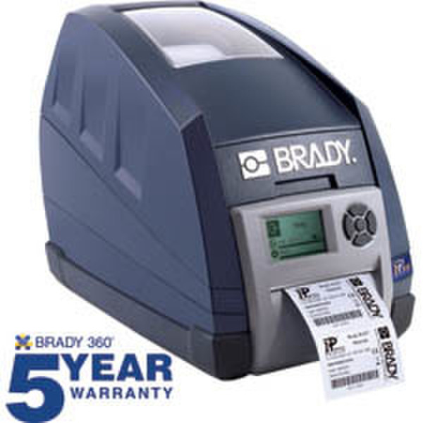 Brady People Brady IP Термоперенос 300 x 300dpi Синий, Серый устройство печати этикеток/СD-дисков