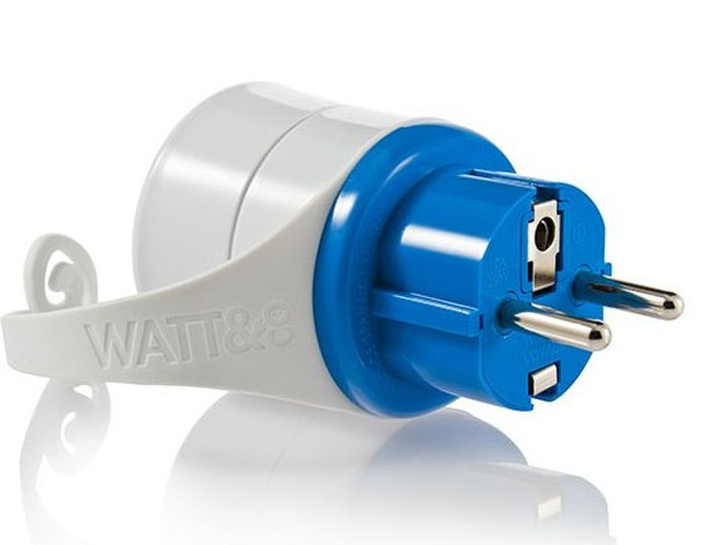 WATT&CO ADU-9 Type F (Schuko) Universal Blue,White power plug adapter