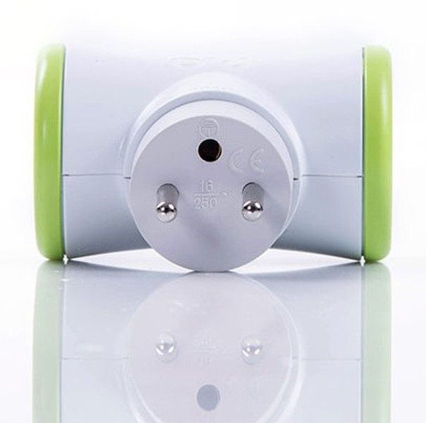 WATT&CO Biplite Type E (FR) Type E (FR) Green,White power plug adapter
