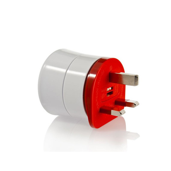 WATT&CO ADF-7 Type E (FR) Type G (UK) Red,White power plug adapter