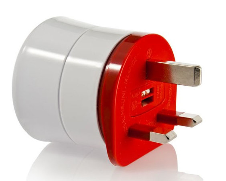 WATT&CO ADF-7B Type G (UK) Type E (FR) Red,White power plug adapter