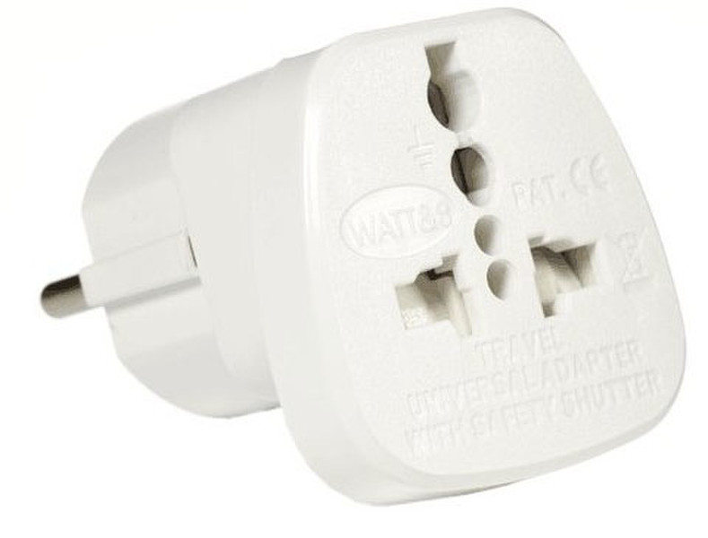 WATT&CO WAS-9 Type C (Europlug) Universal White power plug adapter