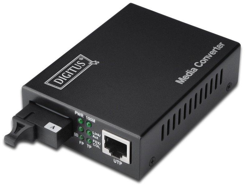 ASSMANN Electronic DN-82022_40 100Мбит/с 1550нм Single-mode Черный сетевой медиа конвертор
