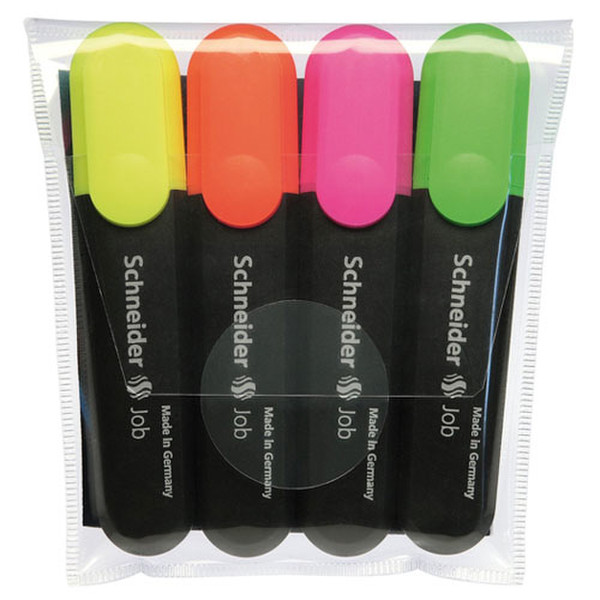 Schneider Job Green,Orange,Pink,Yellow 4pc(s) marker