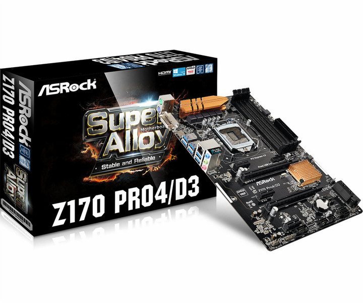 Asrock Z170 PRO4/D3 Intel Z170 LGA1151 ATX motherboard