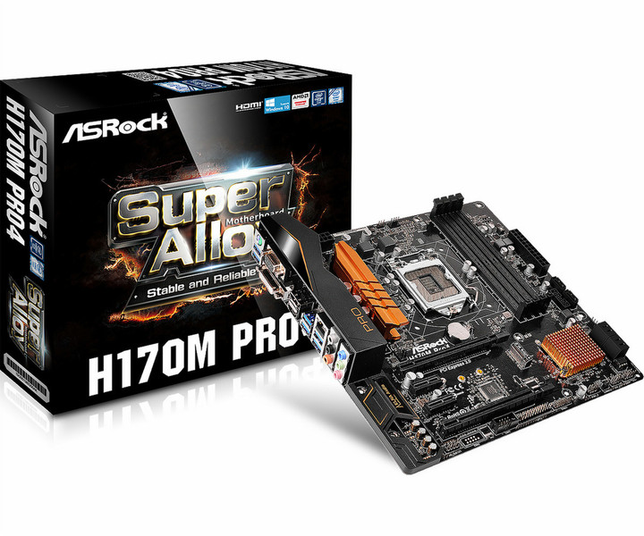 Asrock H170M Pro4 Intel H170 LGA1151 Микро ATX материнская плата