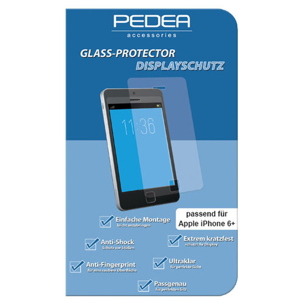 PEDEA 50170052 klar iPhone 6 Plus 1Stück(e) Bildschirmschutzfolie