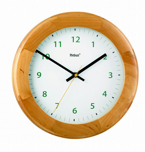 Mebus 16733 Quartz wall clock Circle Wood wall clock