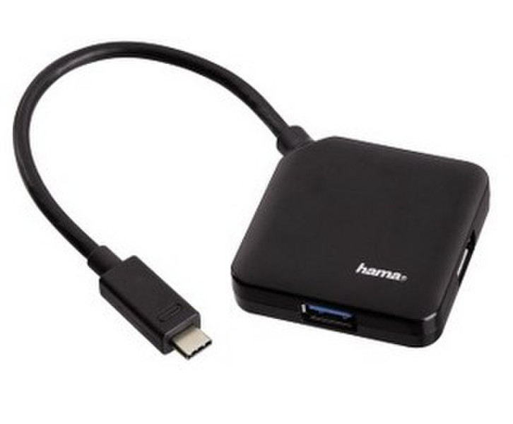 Hama 00135750 USB 3.0 (3.1 Gen 1) Type-C 5000Mbit/s Schwarz Schnittstellenhub