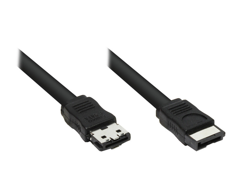 Alcasa 5045-IE10 1m SATA 7-pin eSATA Black SATA cable