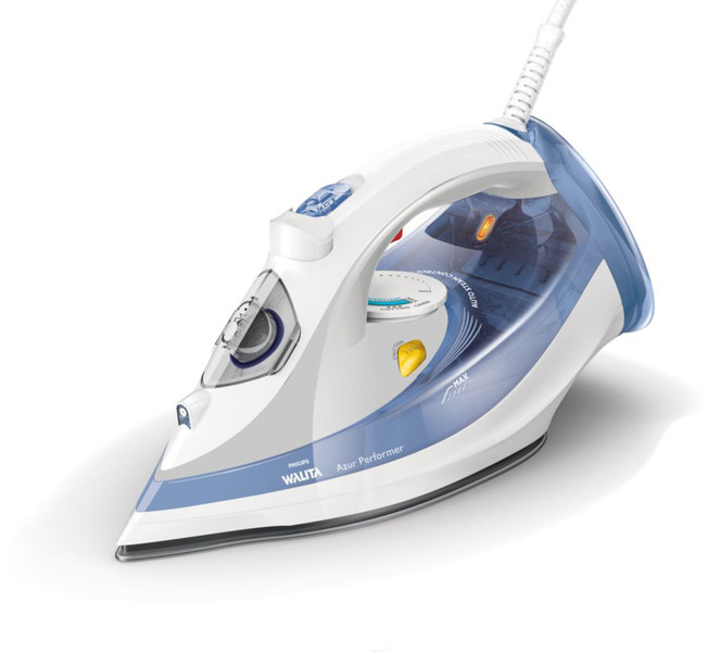 Philips Walita Azur Performer RI3802/22 Steam iron SteamGlide soleplate 1470W Blue,White iron