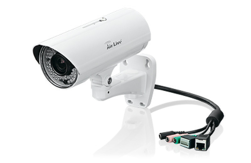 AirLive BU-3028 IP security camera Вне помещения Пуля Белый камера видеонаблюдения