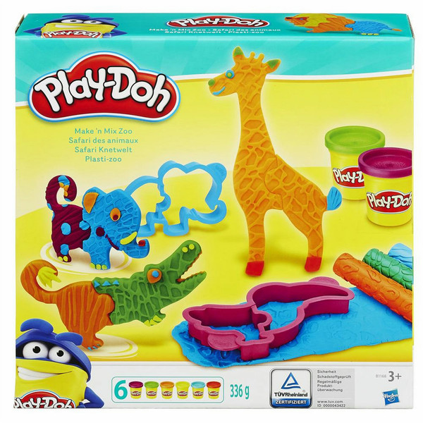 Hasbro Play-Doh Make'n Mix Zoo Модельная глина Разноцветный 6шт