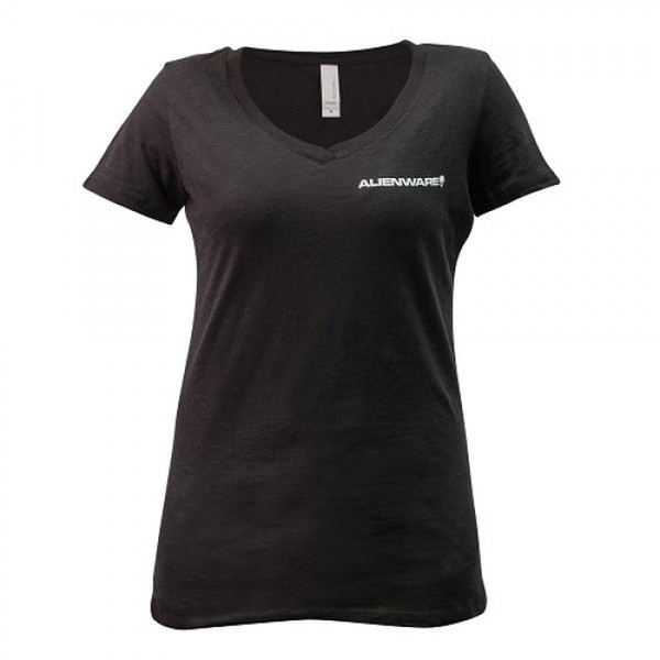 Mobile Edge AWSW1FL T-shirt L Rundhals Baumwolle Schwarz Frauen Shirt/Oberteil