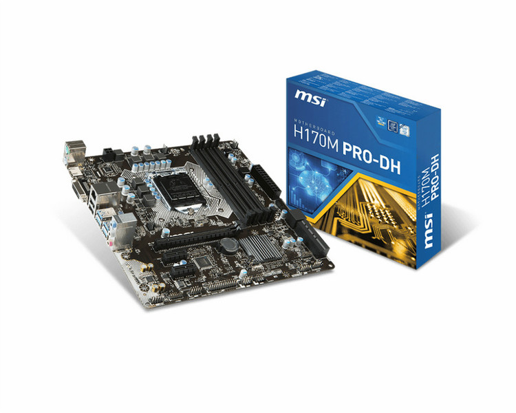 MSI H170M PRO-DH Intel H170 LGA1151 Micro ATX motherboard