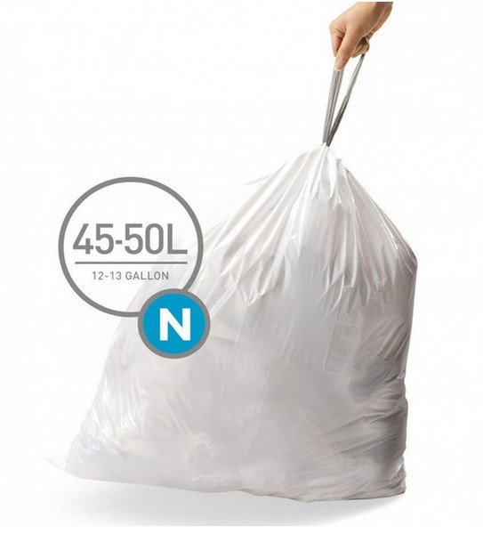 simplehuman CW0174 50L White 20pc(s) trash bag
