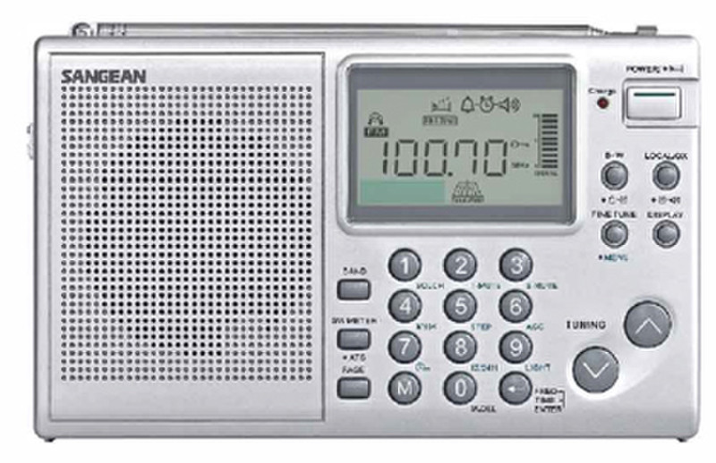 Sangean ATS-405 Портативный Цифровой Cеребряный радиоприемник