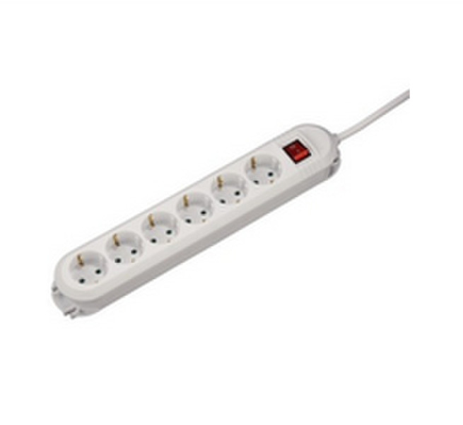 Hama 90° 6AC outlet(s) 230V 2m White surge protector