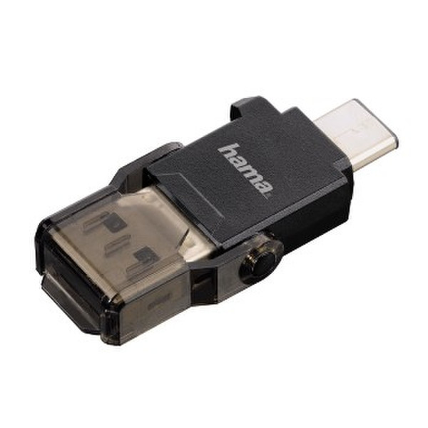 Hama 00124021 USB/Micro-USB Black card reader