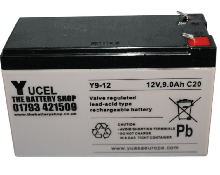 2-Power Lead Acid, 12 V, 9 Ah Sealed Lead Acid (VRLA) 9Ah 12V UPS battery