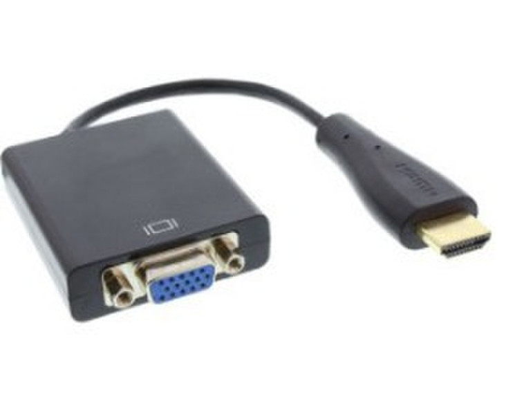 Kindermann 5809000065 0.2м HDMI VGA (D-Sub) Черный адаптер для видео кабеля