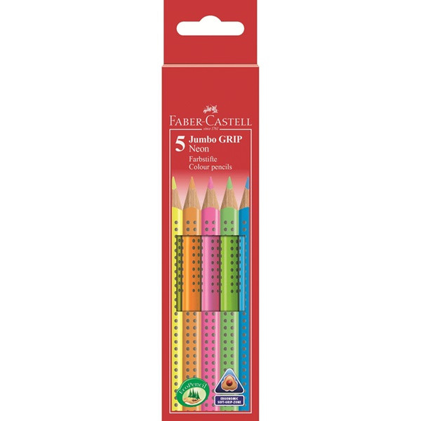 Faber-Castell Jumbo GRIP 5шт цветной карандаш