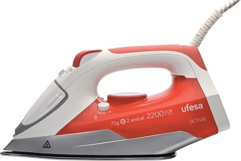 Ufesa PV1000 Dry & Steam iron Stainless Steel soleplate 2200W Red,White iron