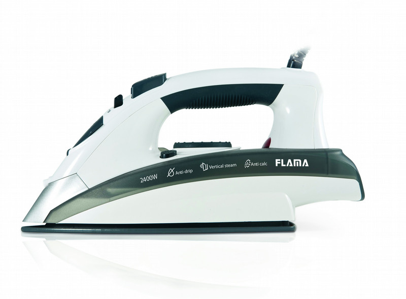 Flama 531FL Dampfbügeleisen Ceramic soleplate 2400W Weiß Bügeleisen