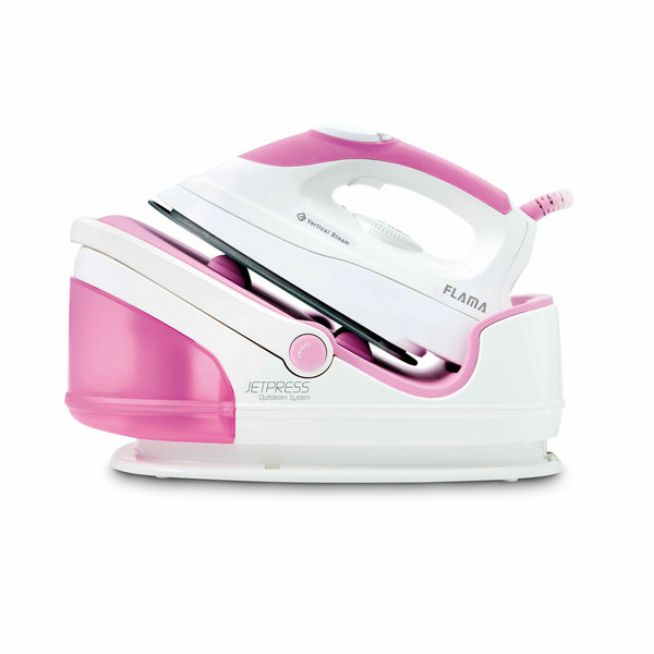 Flama 552FL 2400W 1.7L Stainless Steel soleplate Pink,White steam ironing station